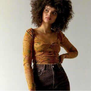 2/$30 Urban Outfitters Juliana Crepe Cutout Crop Top Small